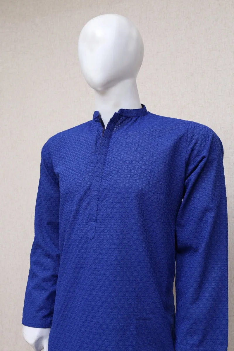 Men Premium Shiffly Kurta Blue