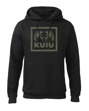 KUIU Topo Box Hoodie - Black with Graphic Print