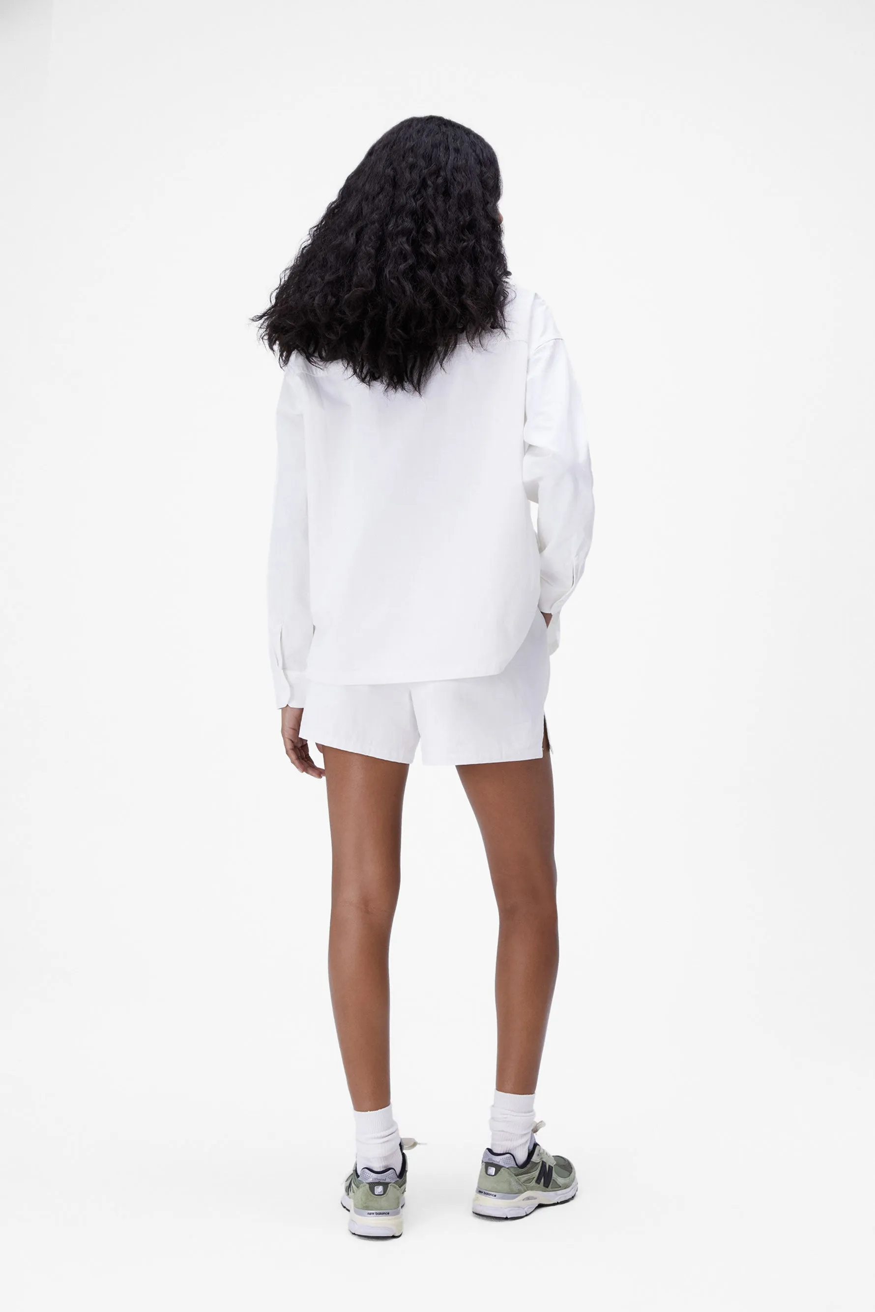 Oversized Cotton Shirt - White