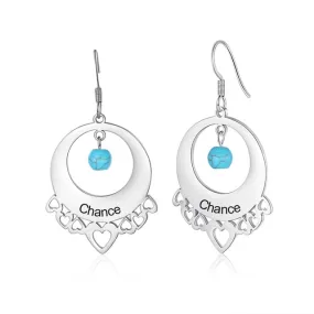 Personalized Turquoise Dangle Earrings For Women