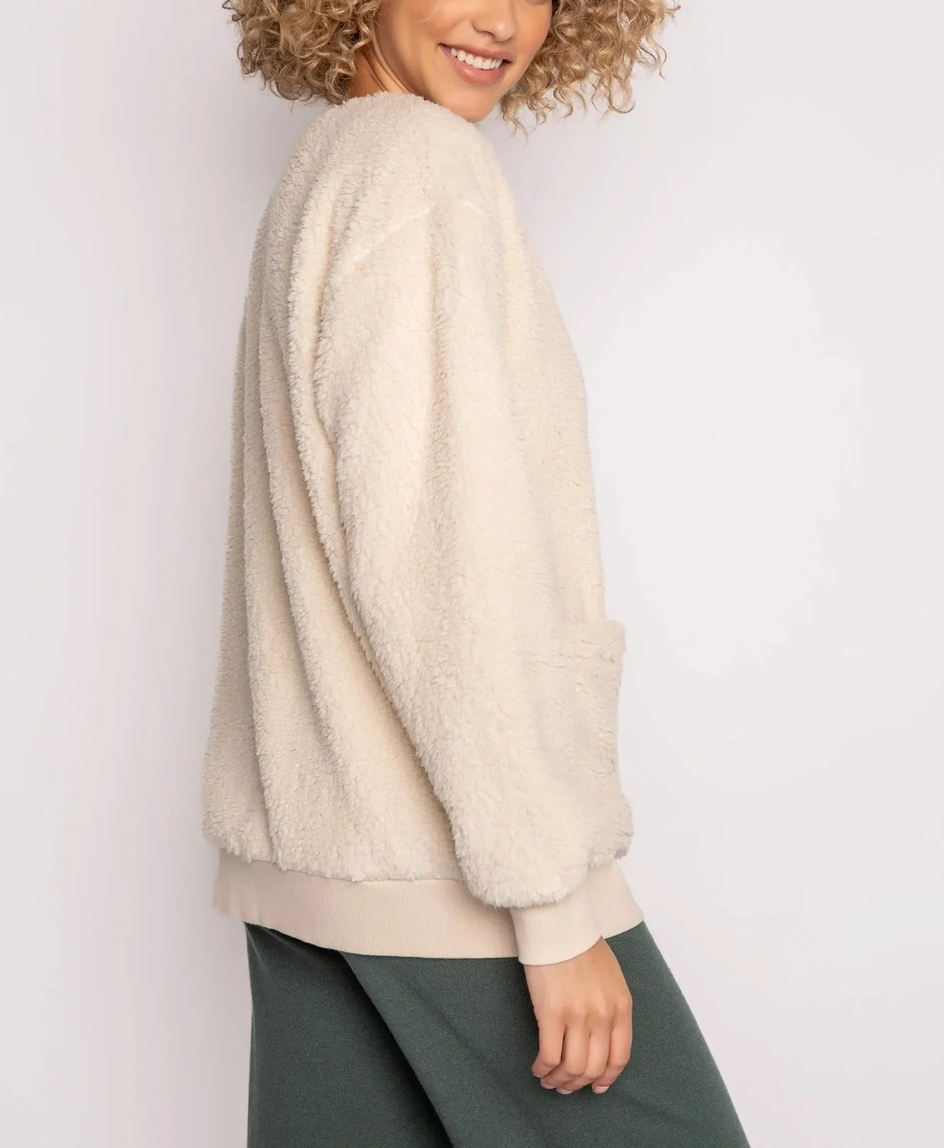 PJ Salvage Shearling Cardigan