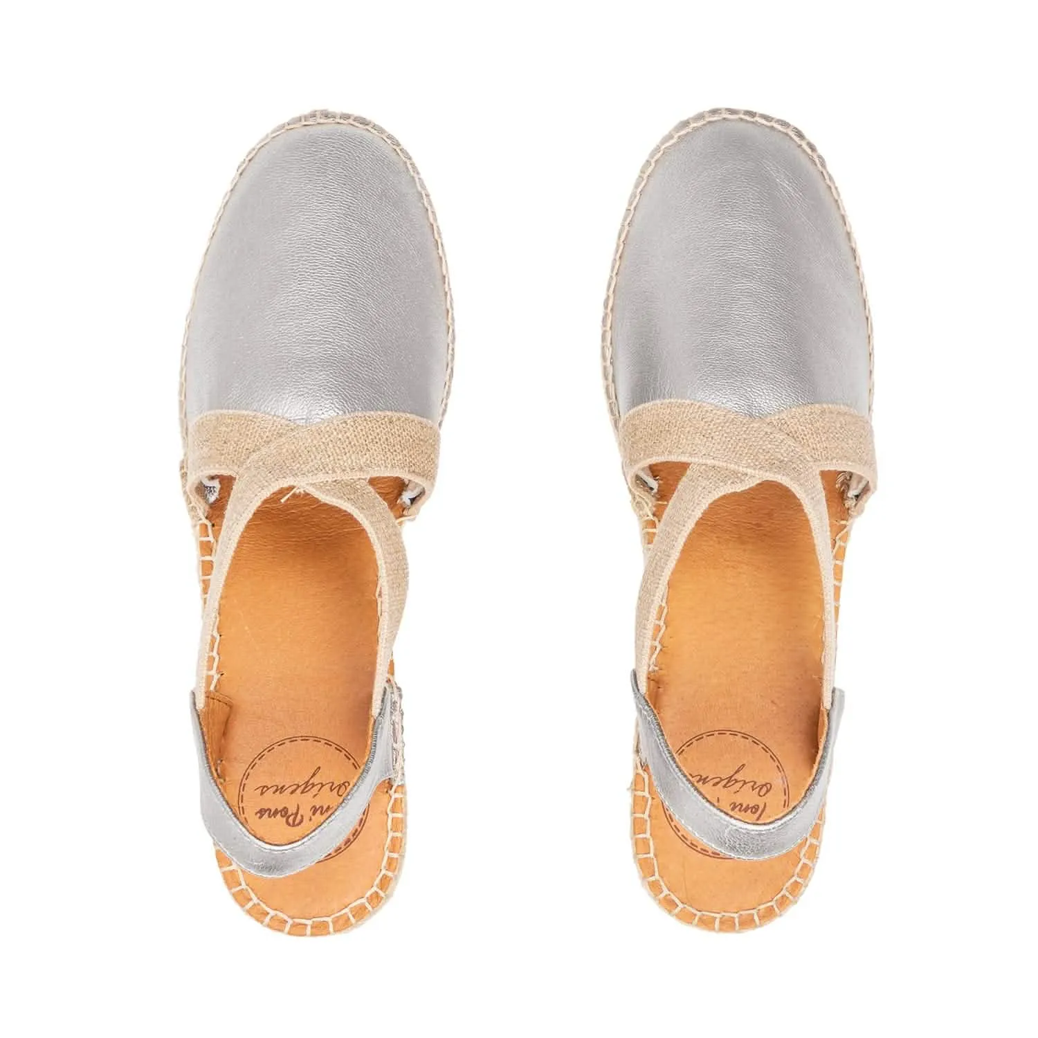 Plain Leather Wedge Espadrille for Women - Tossa