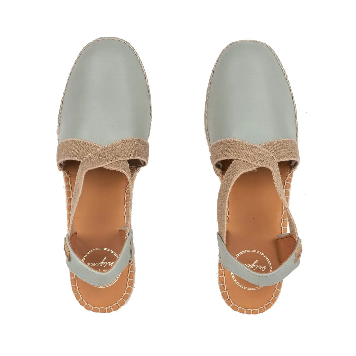 Plain Leather Wedge Espadrille for Women - Tossa