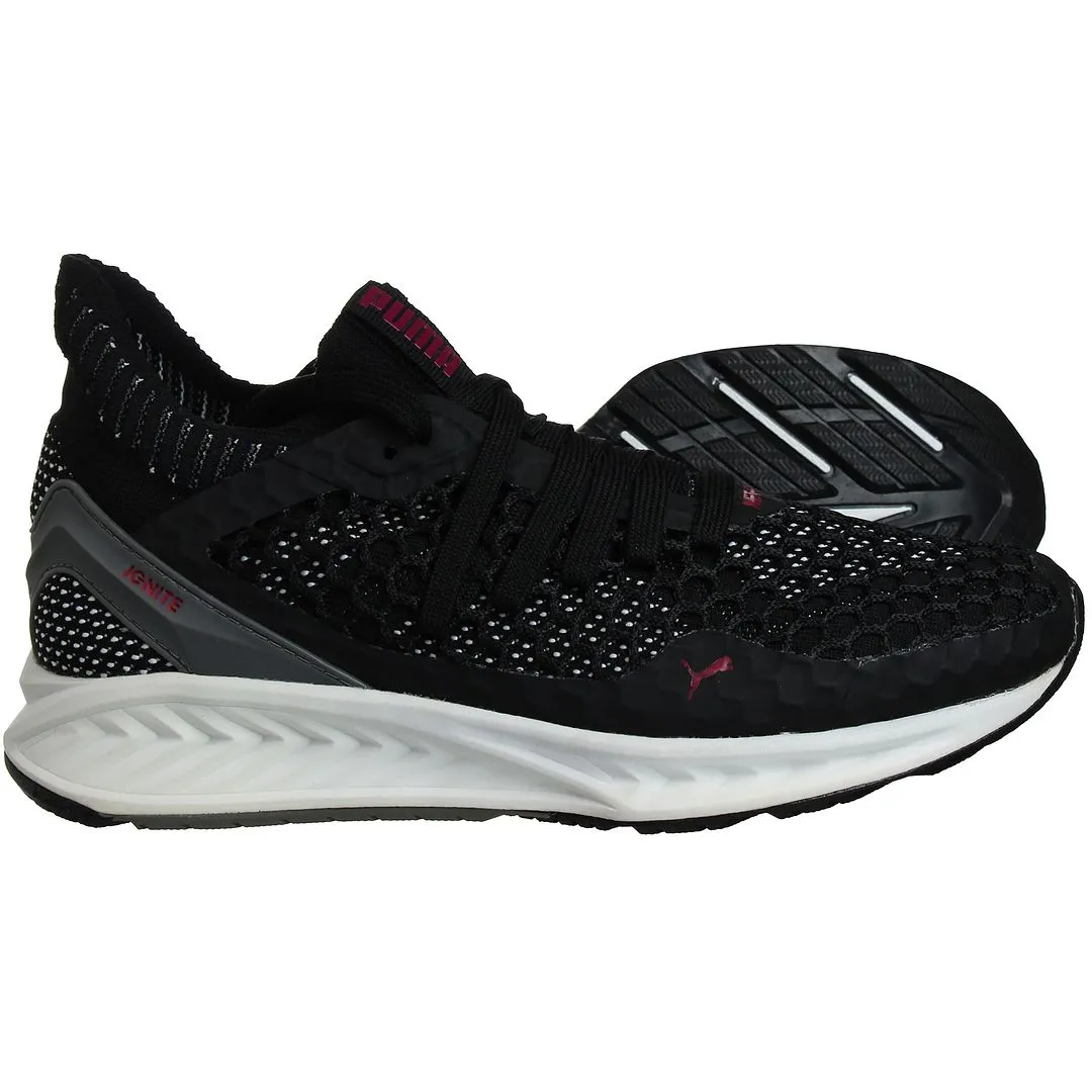 Puma Ignite Netfit Womens Black Running Trainers