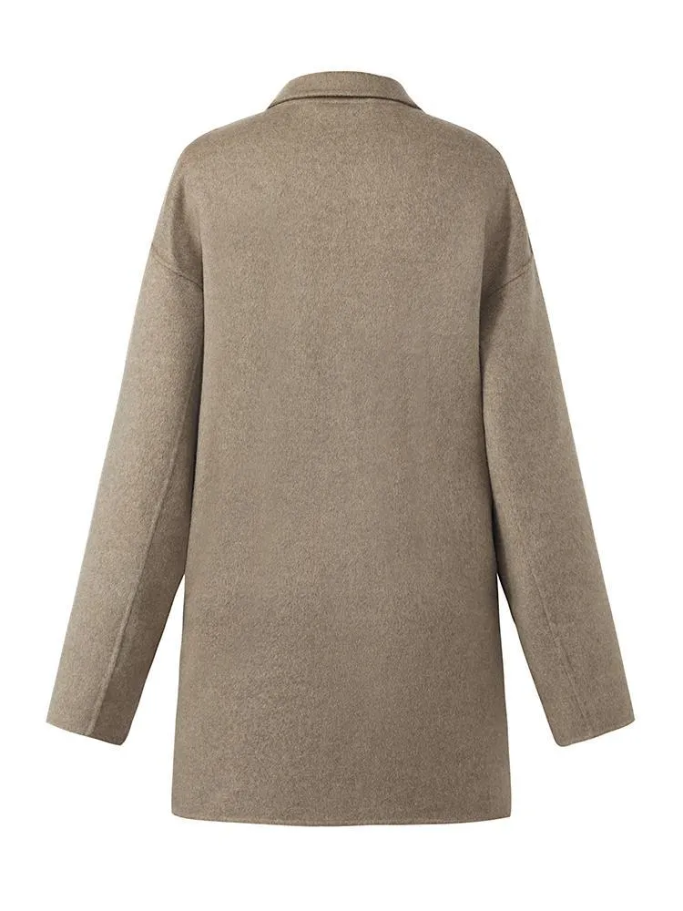 Pure Cashmere Mid-Length Women Coat