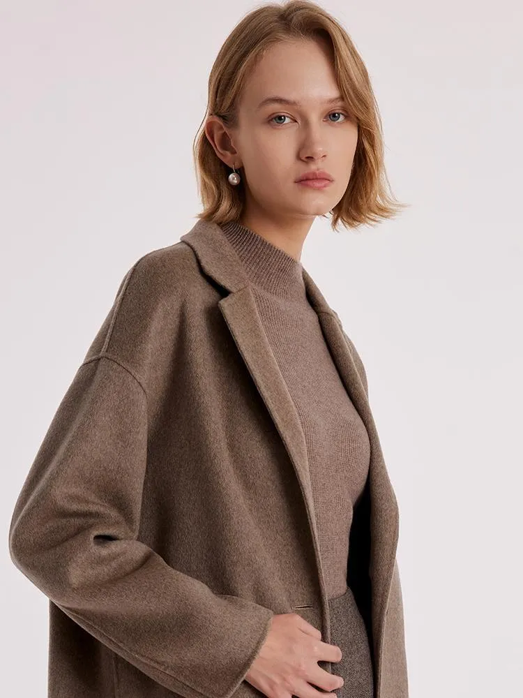 Pure Cashmere Mid-Length Women Coat