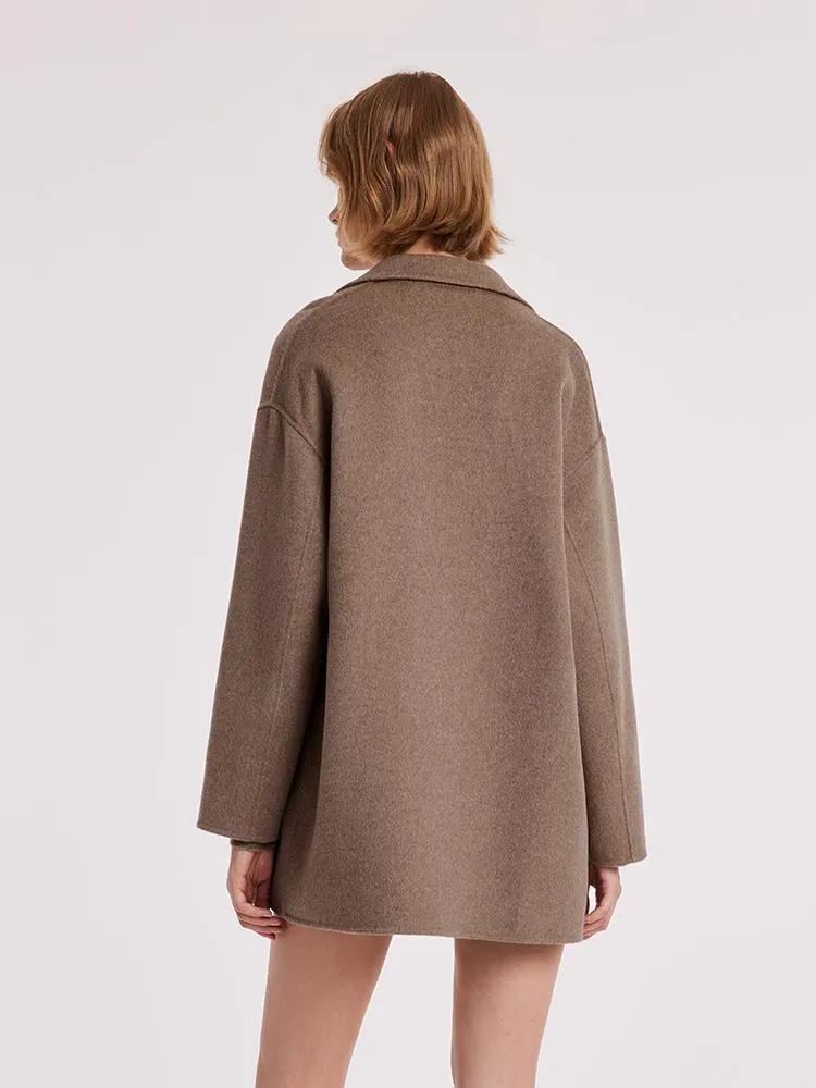 Pure Cashmere Mid-Length Women Coat