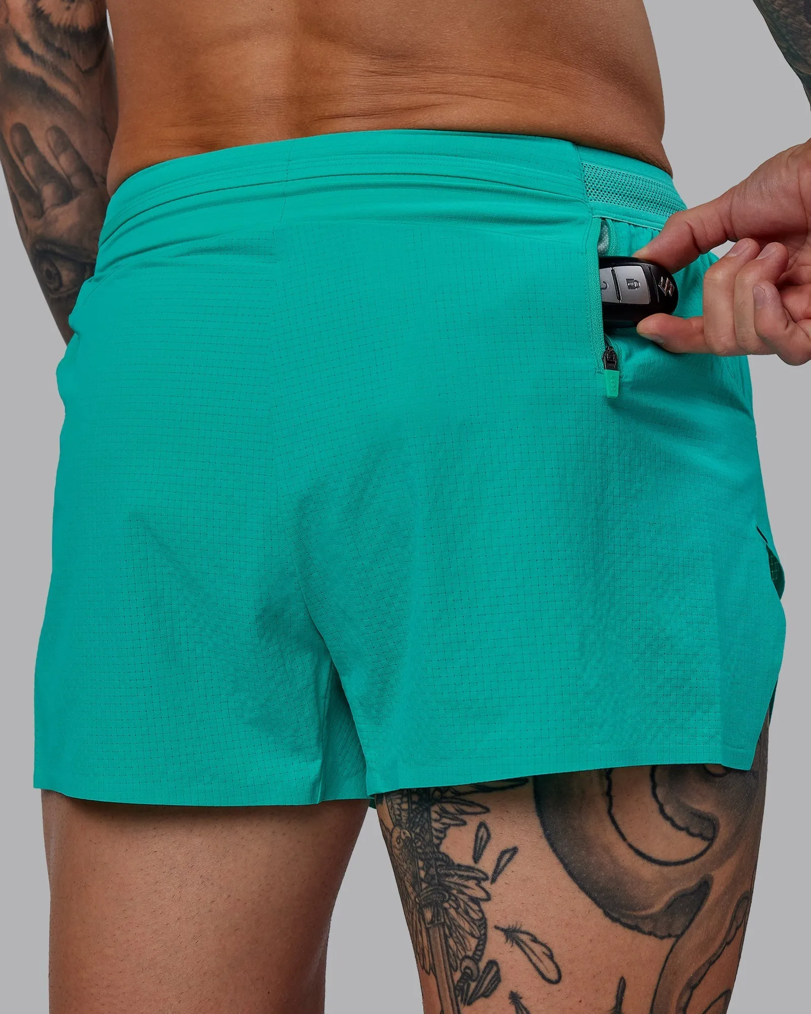 Race Day 3" Lined Running Shorts - Atlantis