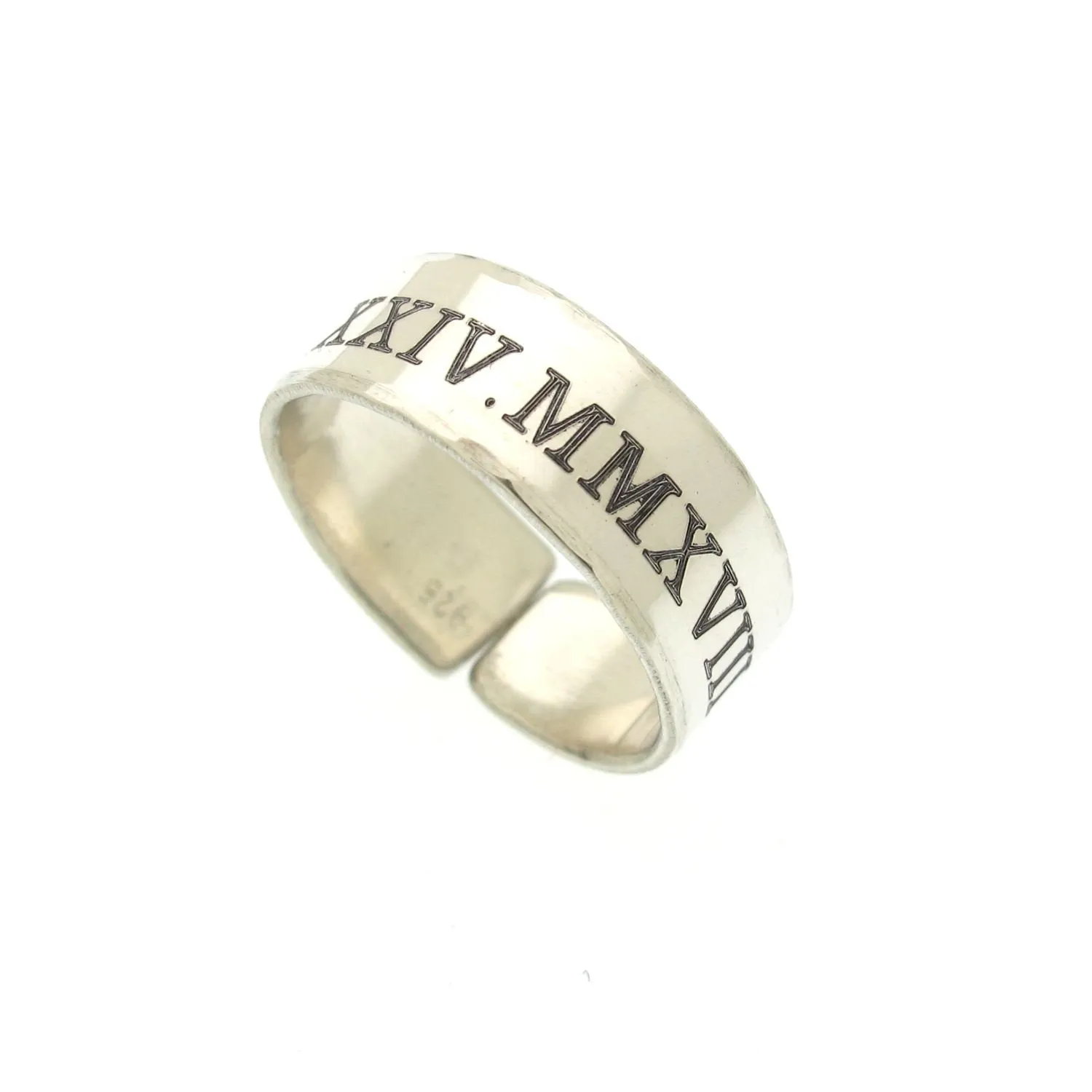 Roman Numeral Band Ring for men