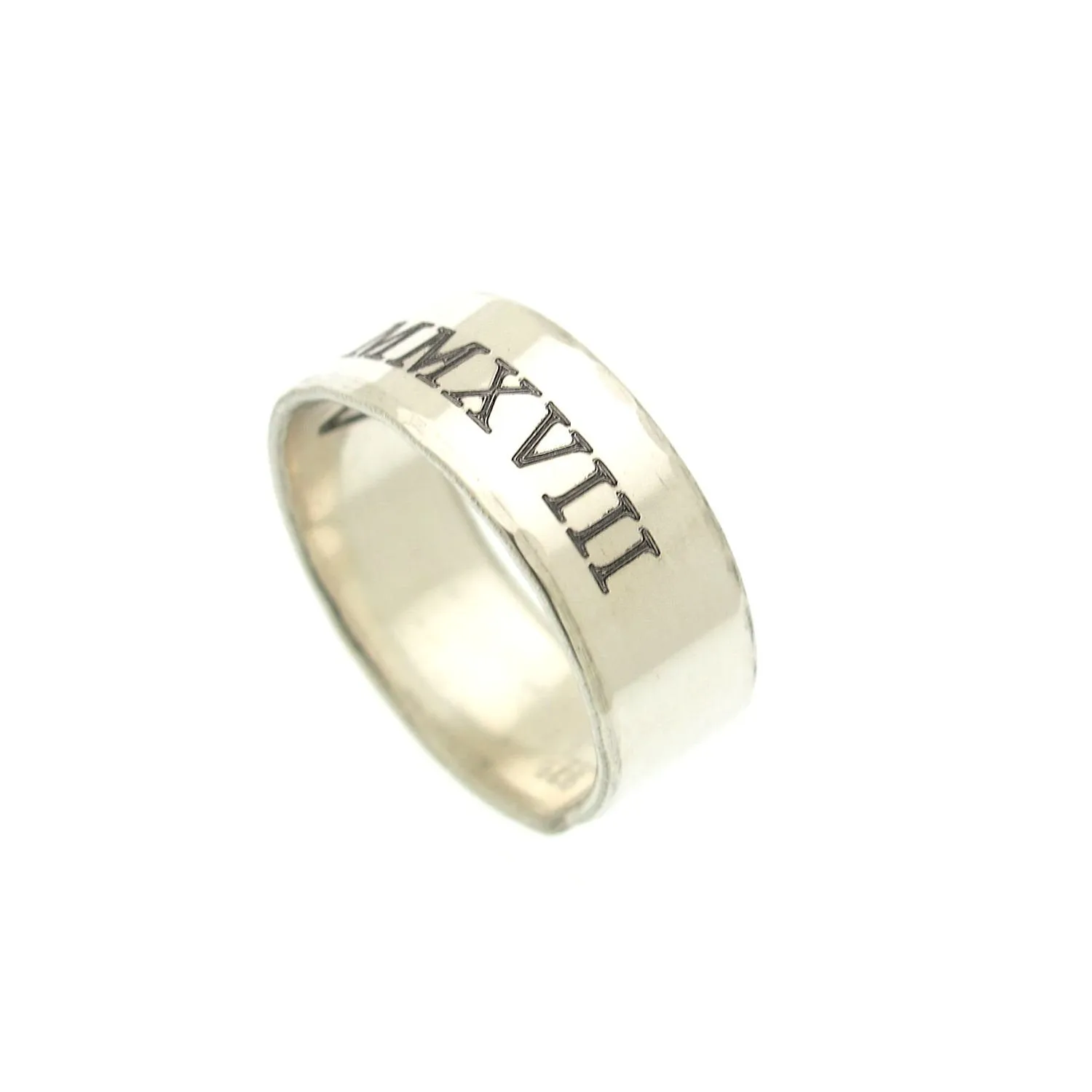 Roman Numeral Band Ring for men