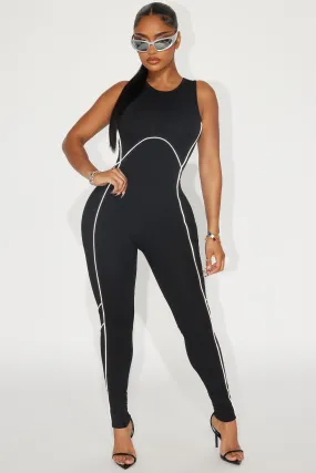 Running Through My Mind Jumpsuit - Black