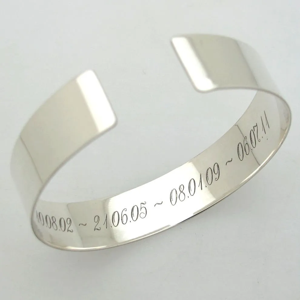 Silver Bracelet with Quote for Men