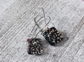 Simply Elegant Black Glass Earrings