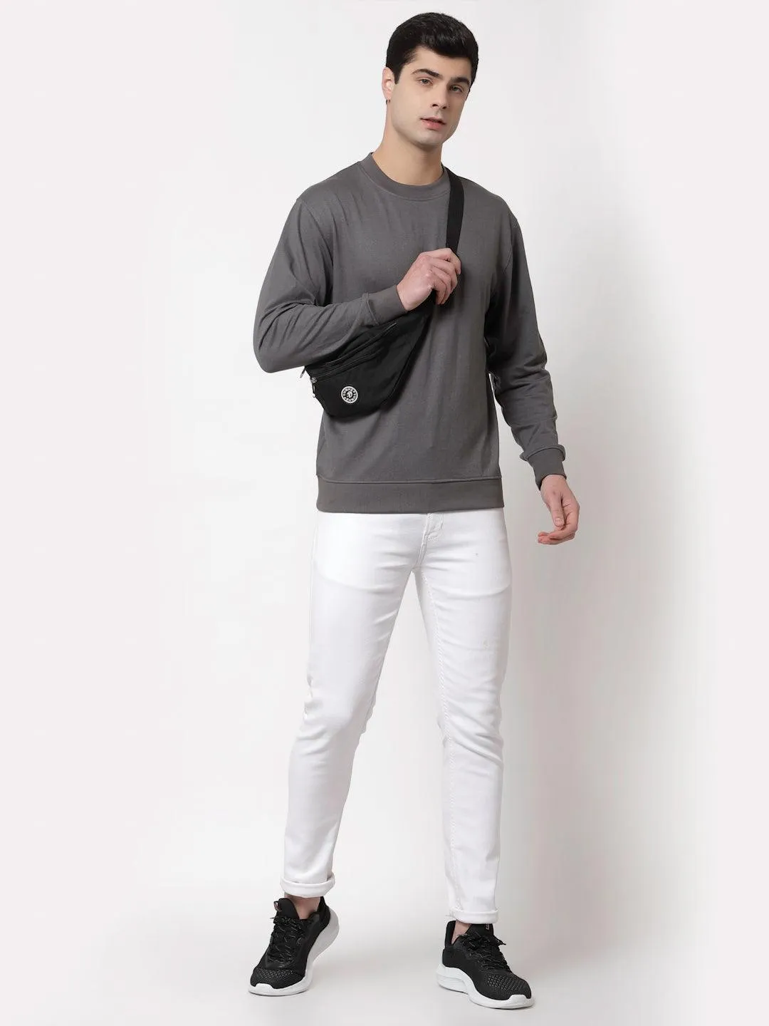 Style Quotient Men Grey Sweatshirt