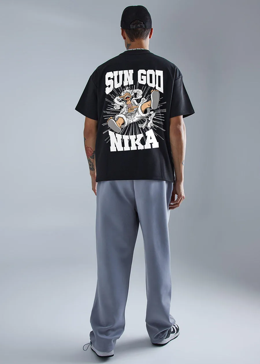 Sun God Men Oversized Printed T-Shirt