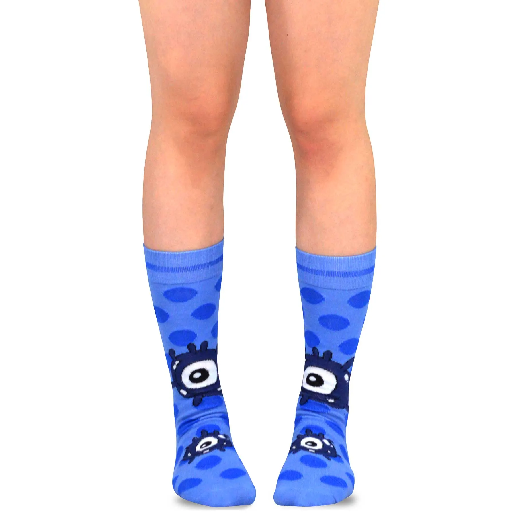 TeeHee Socks Women's Novelty Cotton Crew Monsters B 5-Pack (12087)