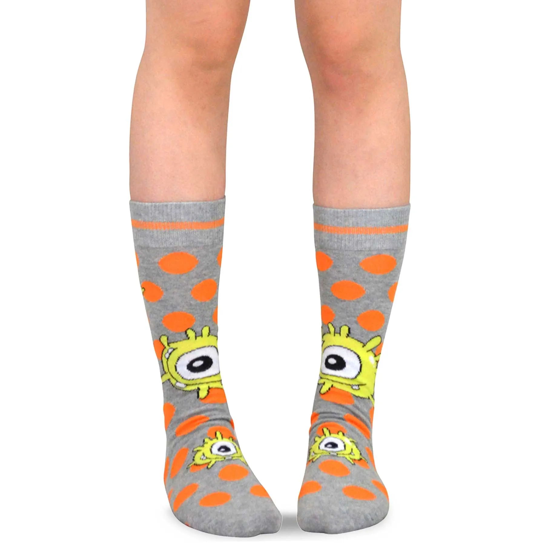 TeeHee Socks Women's Novelty Cotton Crew Monsters B 5-Pack (12087)