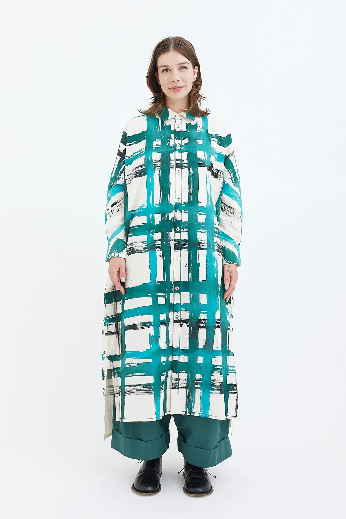 Toogood - THE TRAWLERMAN DRESS - Hand Painted Tartan