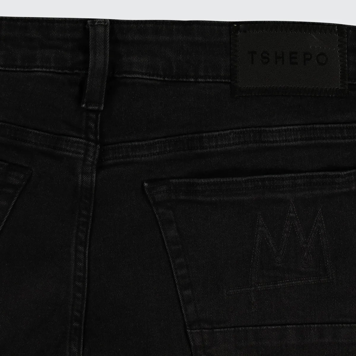 TSHEPO MENS RATO JEANS, FADED BLACK