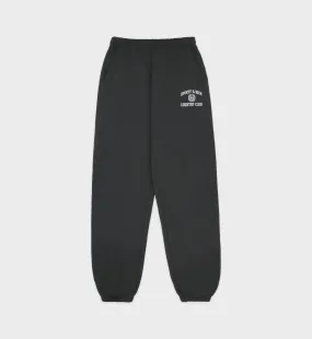 Varsity Crest Sweatpant - Faded Black/White