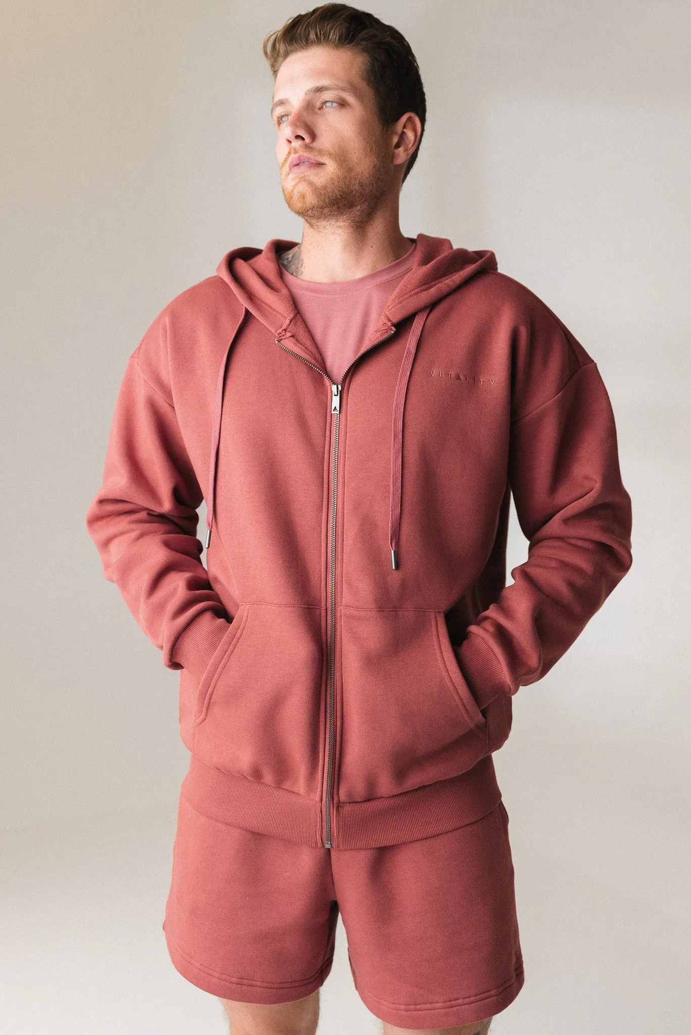 Vitality Uni Cozy Zip - Rosewood