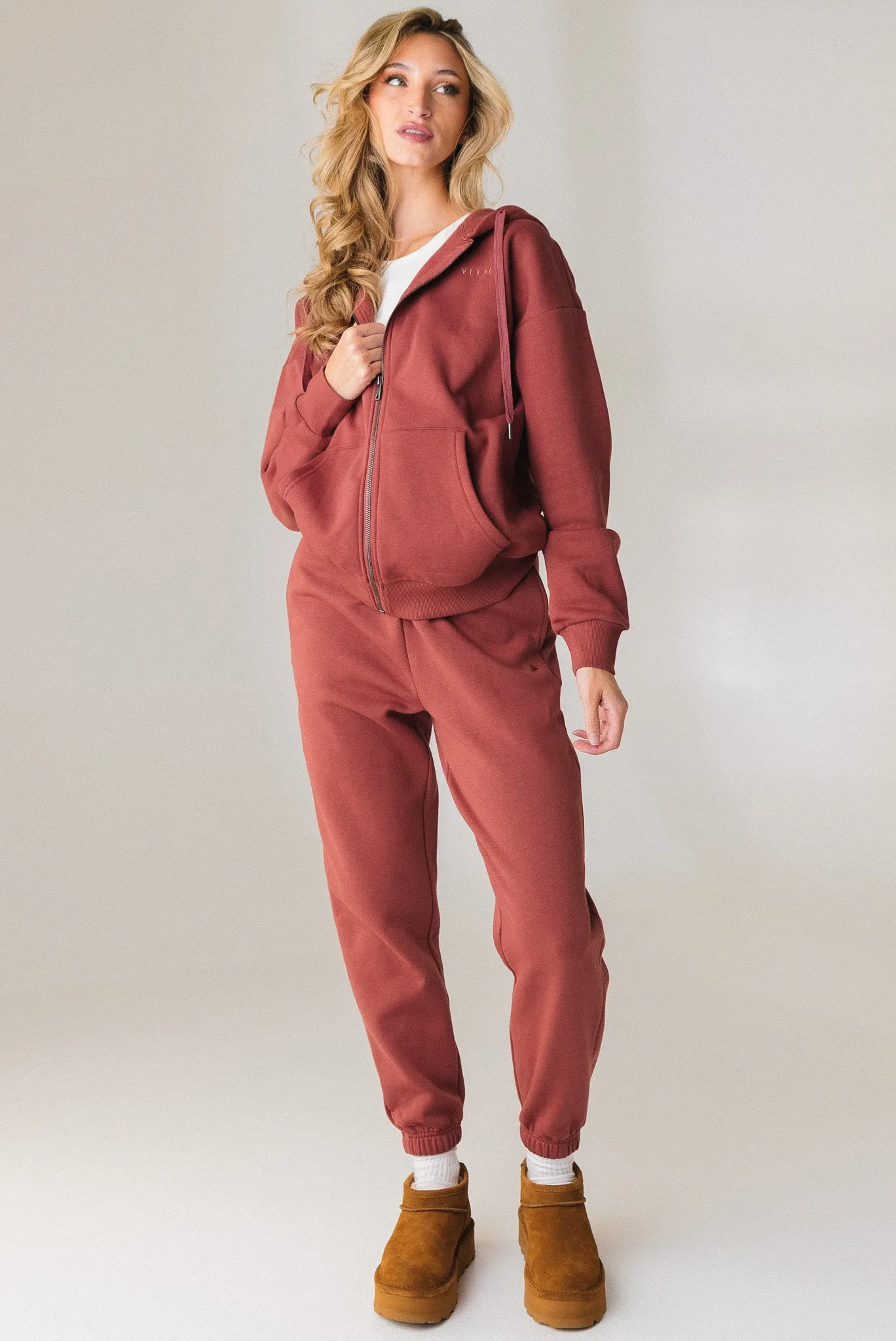 Vitality Uni Cozy Zip - Rosewood