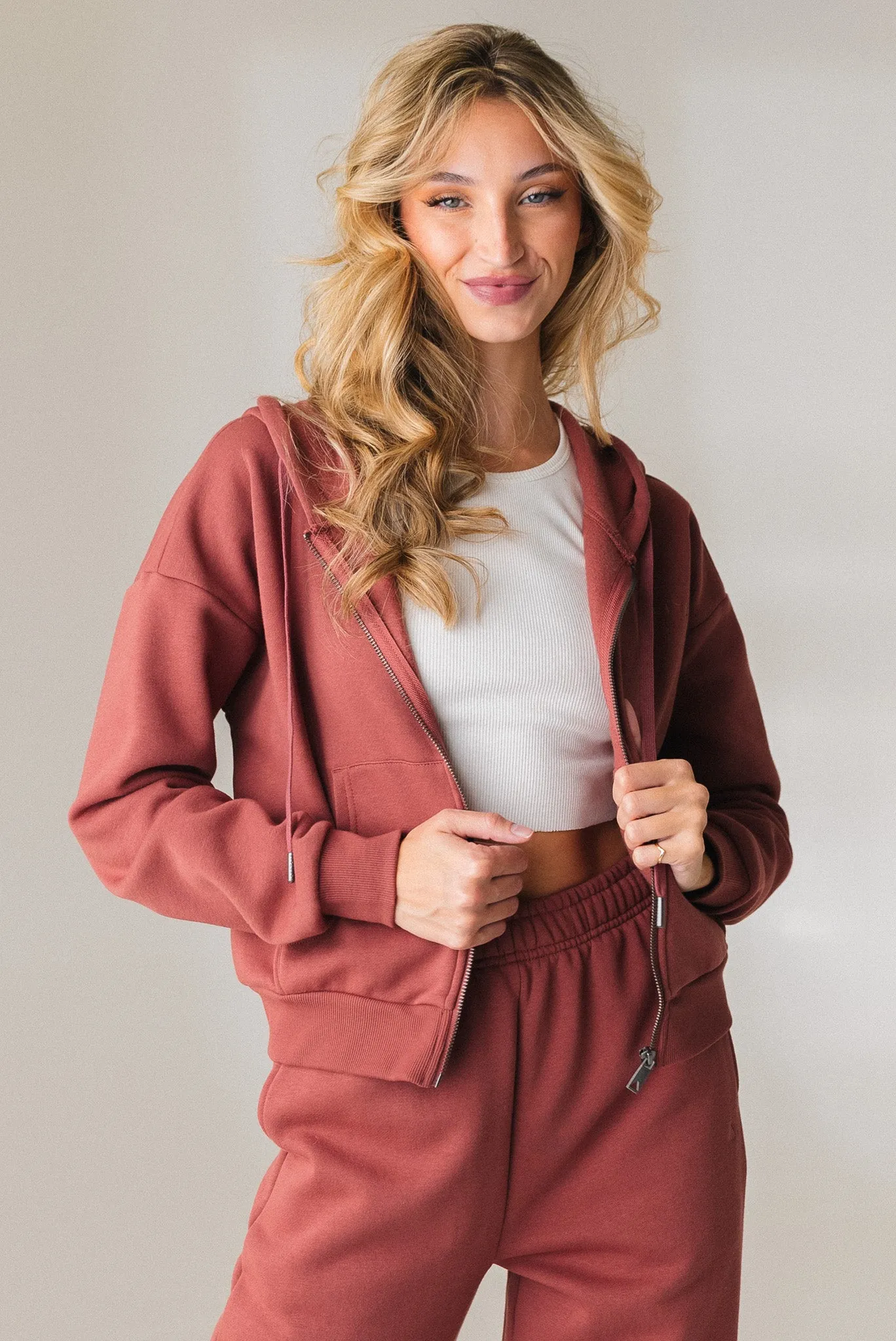 Vitality Women's Cozy Zip - Rosewood