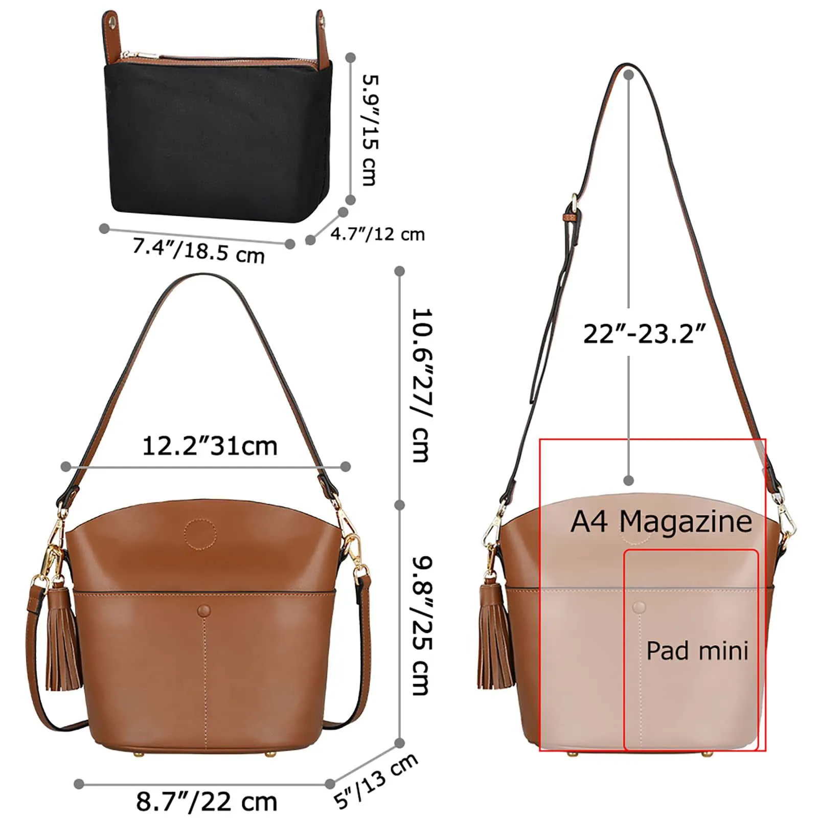 Women Genuine Leather Crossbody Bag