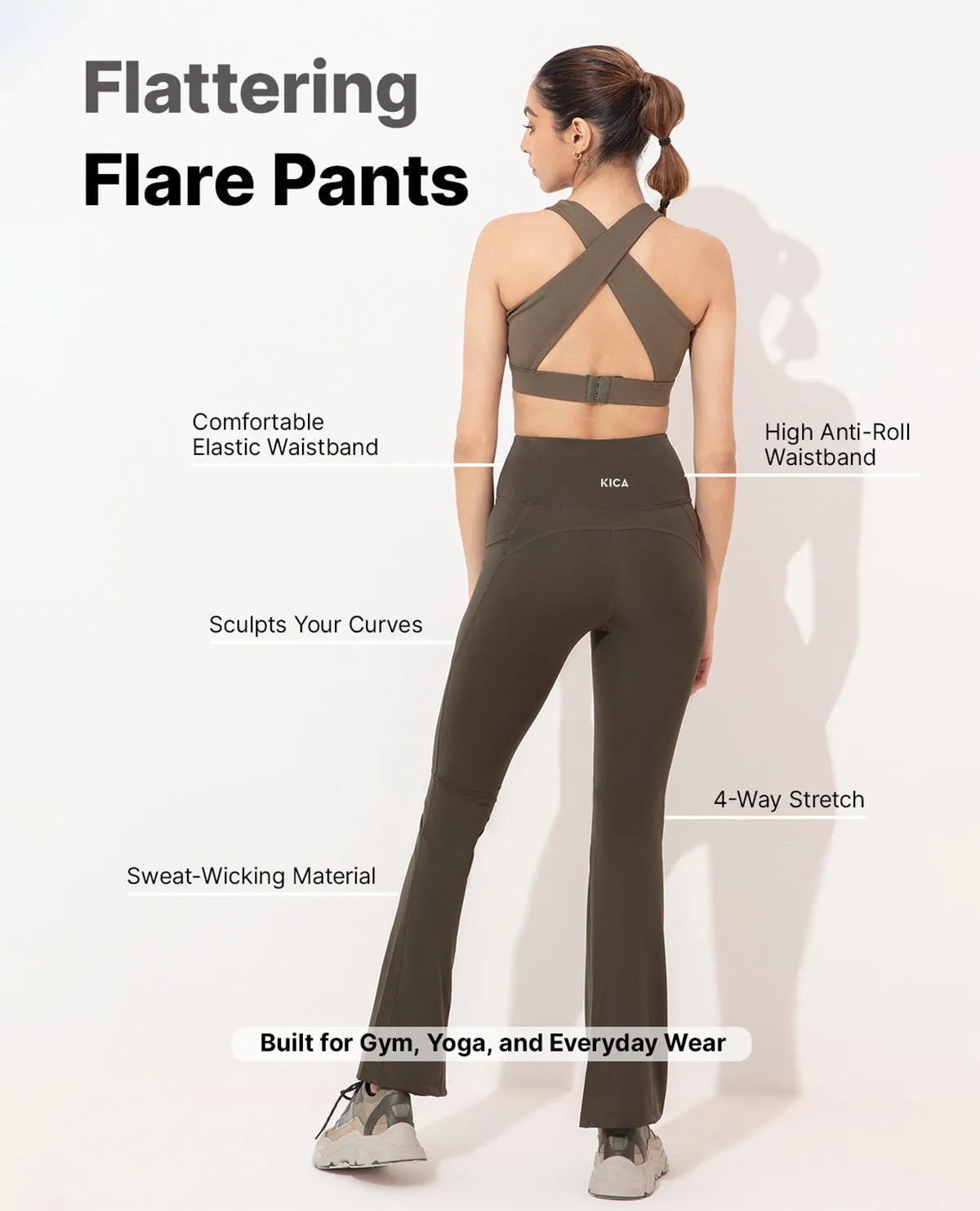 Women Stretchable Flared Pants