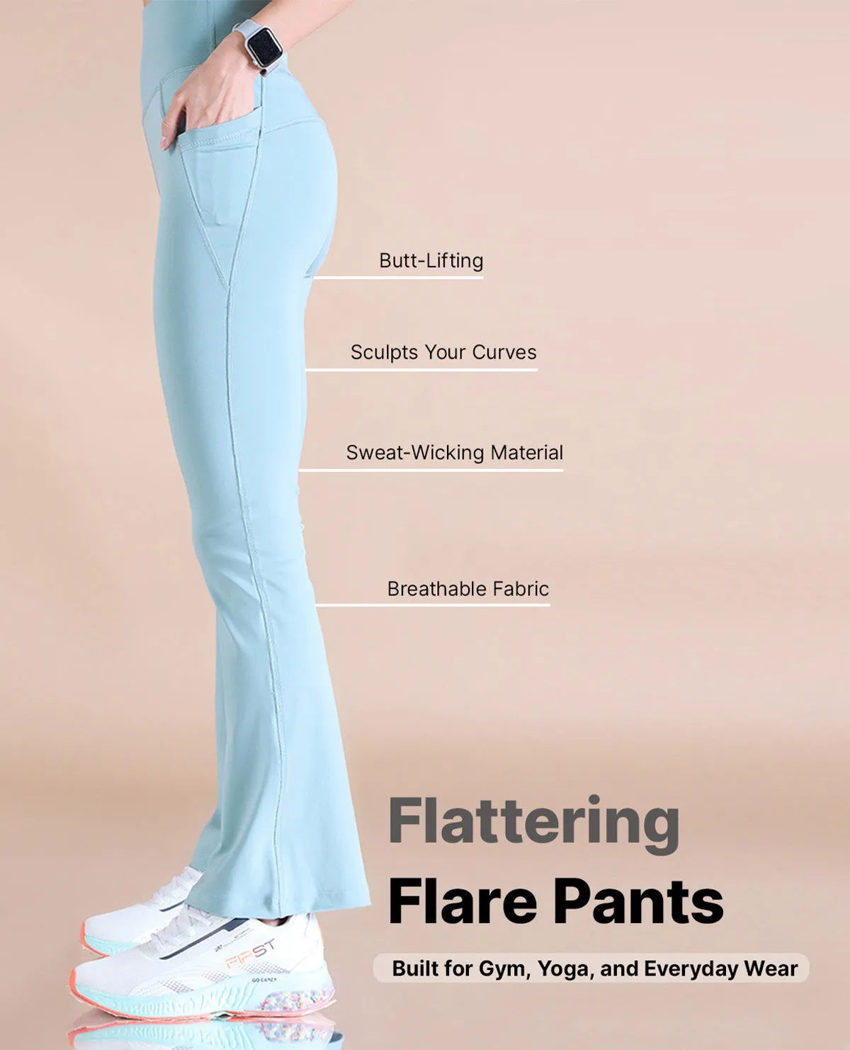 Women Stretchable Flared Pants