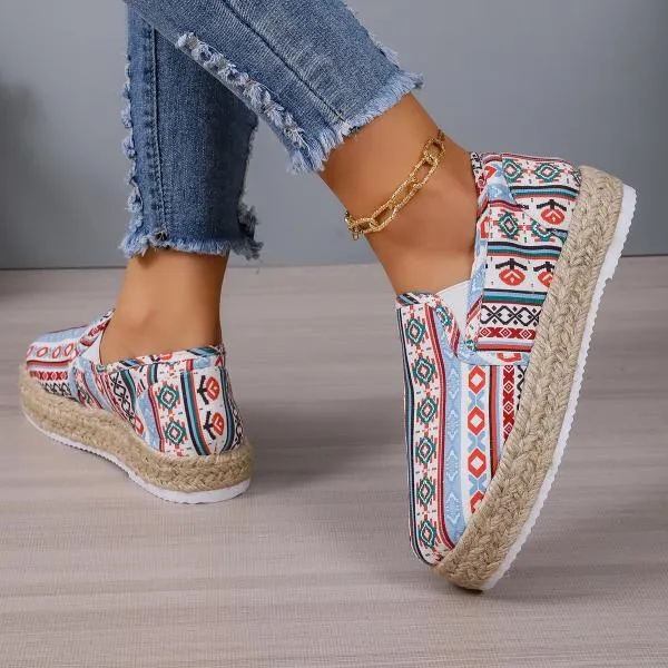 Women's Casual Ethnic Style Colorful Espadrilles 08347813S